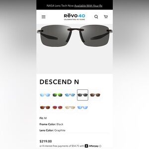 Revo Black Sunglasses Modern Style